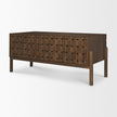 Mercana Trellyn Solid Wood Carved Woven Desk