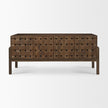 Mercana Trellyn Solid Wood Carved Woven Desk