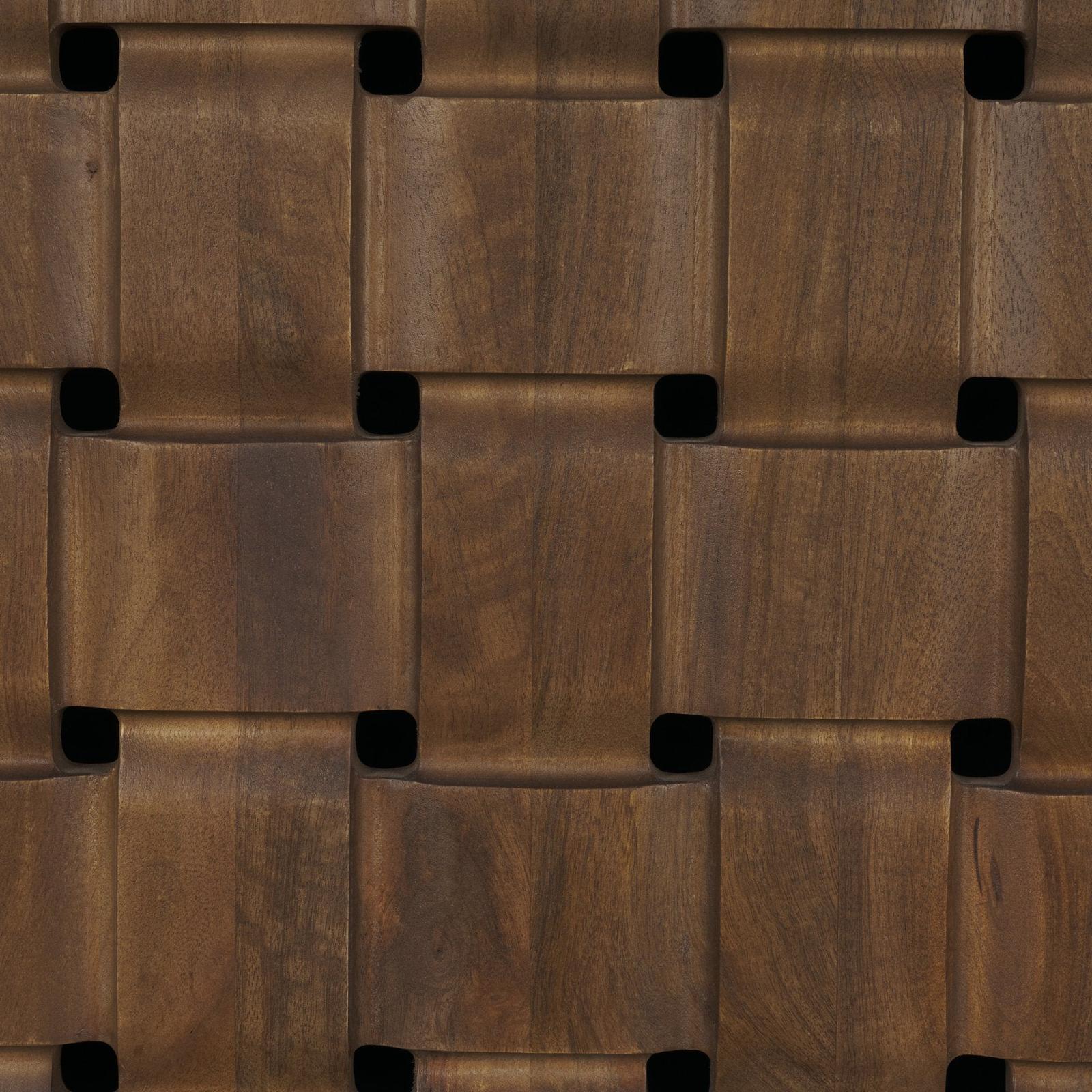 Mercana Trellyn Solid Wood Carved Woven Desk