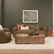 Mercana Matteo Solid Rainforest Rust Marble Rectangular Coffee Table