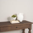 Mercana Basma White Scale Textured Ceramic Vase w/ Handles