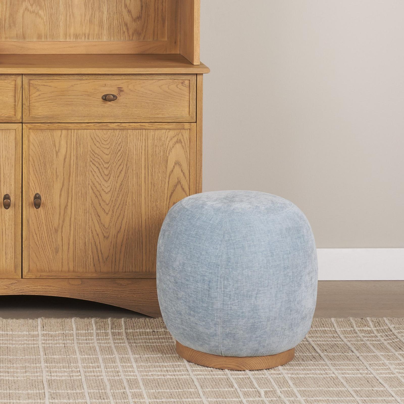 Mercana Siren Ash Wood Round Accent Stool