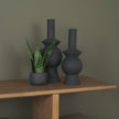 Mercana Veda Black Metal Geometric Vase