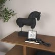 Mercana Equus Black Wooden Horse Decorative Object