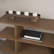 Mercana Plinth Wood w/ Glass Candle Holder