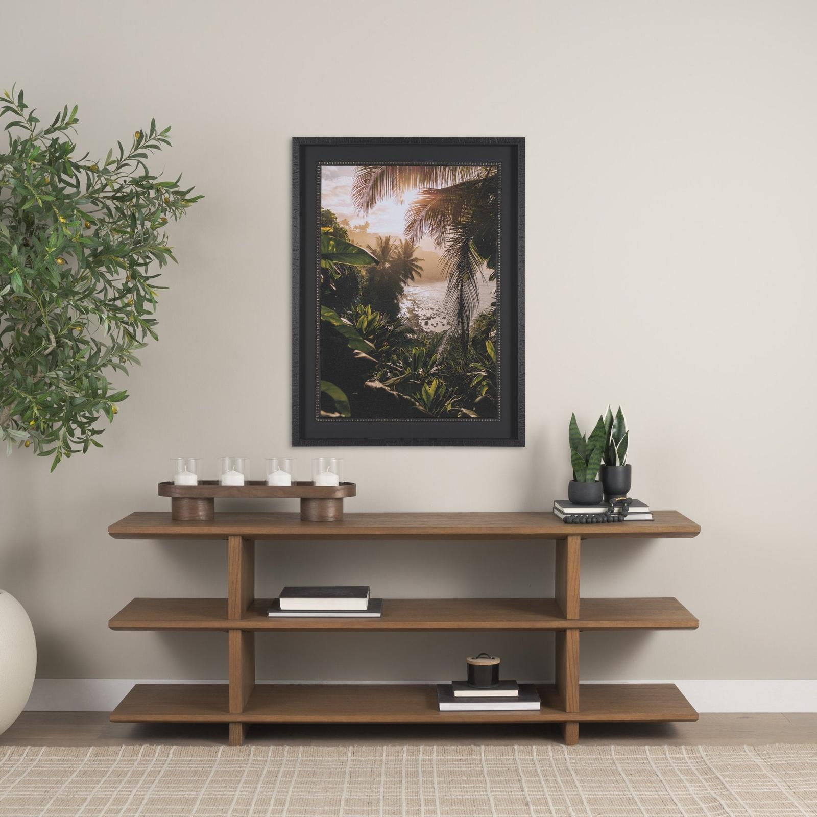 Mercana Plinth Wood w/ Glass Candle Holder