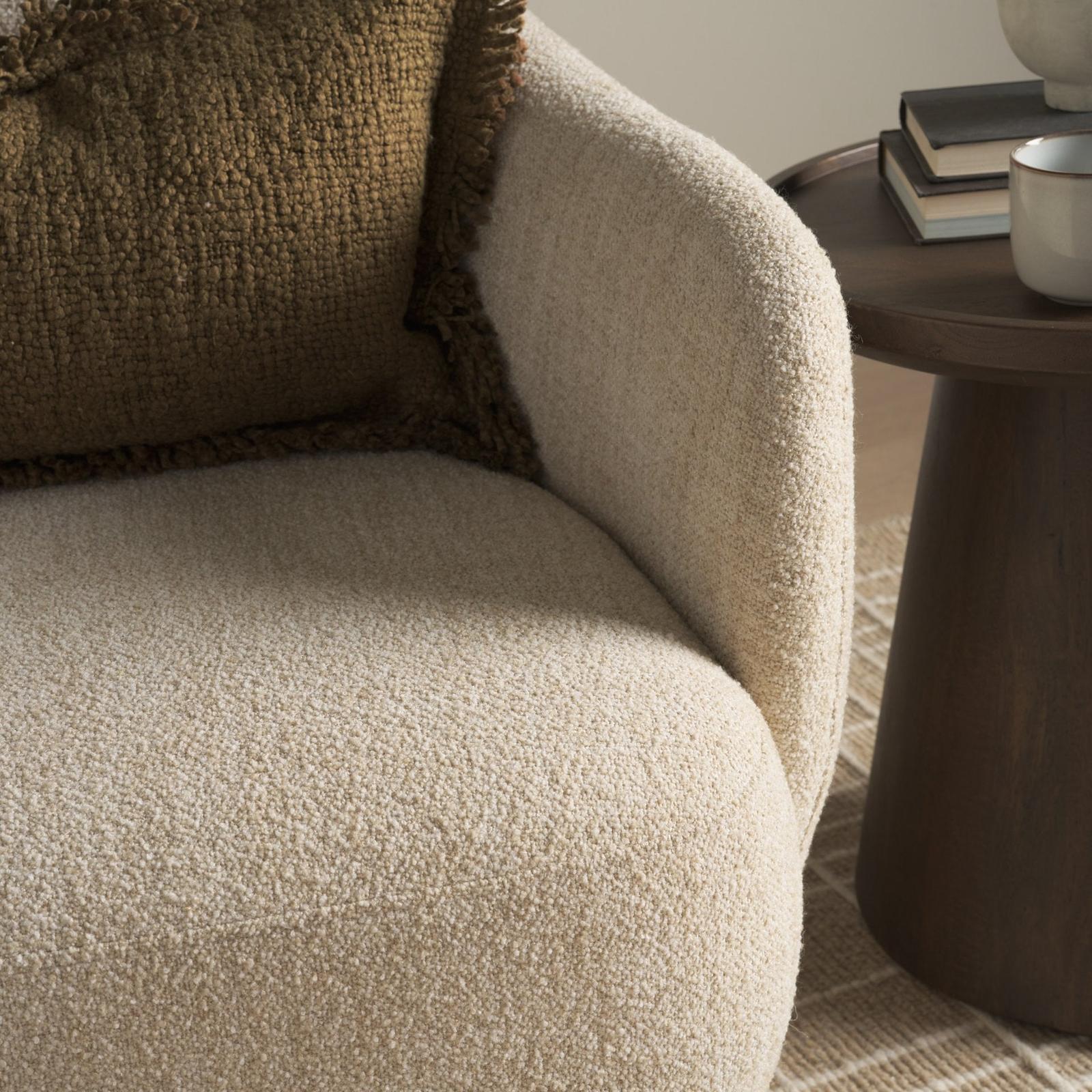 Mercana Hudson Fabric Upholstered Swivel Chair