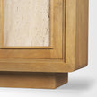 Mercana Valterra Wood w/ Travertine 4 Door Sideboard
