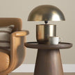 Mercana Orlo Gold Metal Mushroom Table Lamp