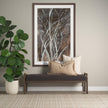 Mercana Freya Upholstered Brown Wood Frame Bench