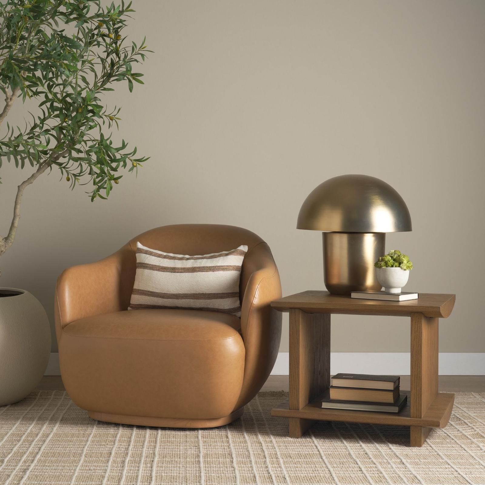 Mercana Boden Wood Side Table w/ Open Shelves