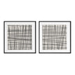 Sunpan Crosshatch Black Floater Frame- Set of 2