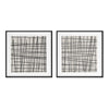 Sunpan Crosshatch Black Floater Frame- Set of 2