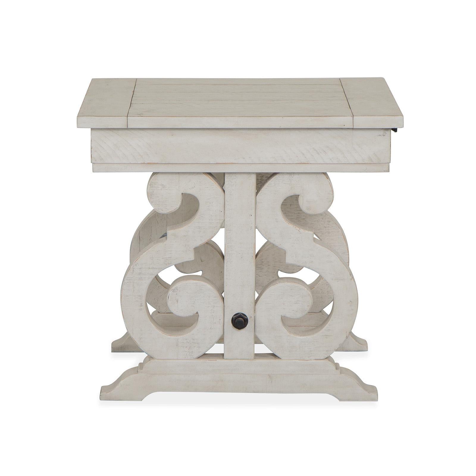Magnussen Home Bronwyn Alabaster Rectangular End Table