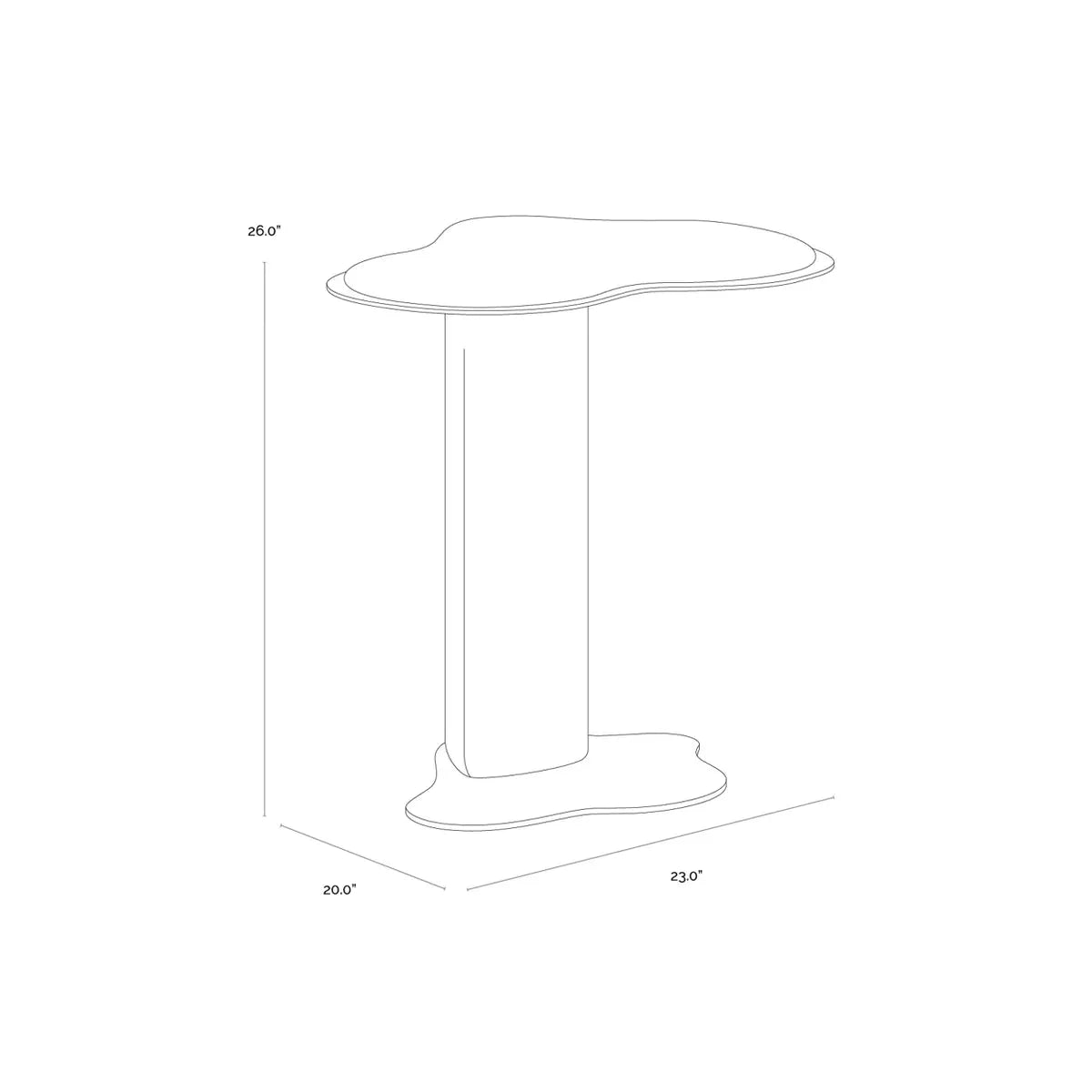 Sunpan Isola End Table