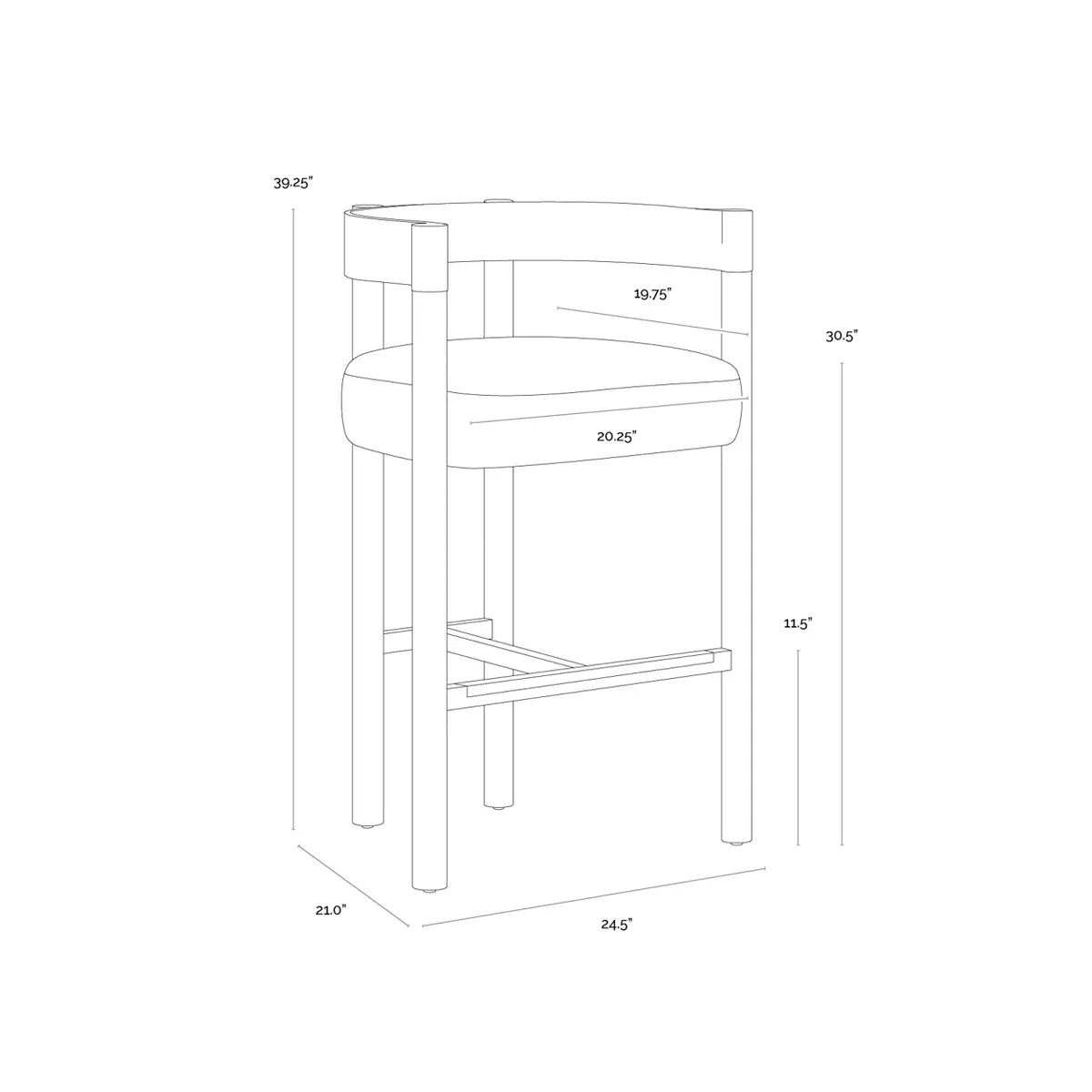 Sunpan Manolo Oatmeal Barstool
