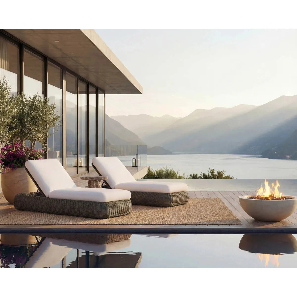 Sunpan Barcelona Grey Lounger
