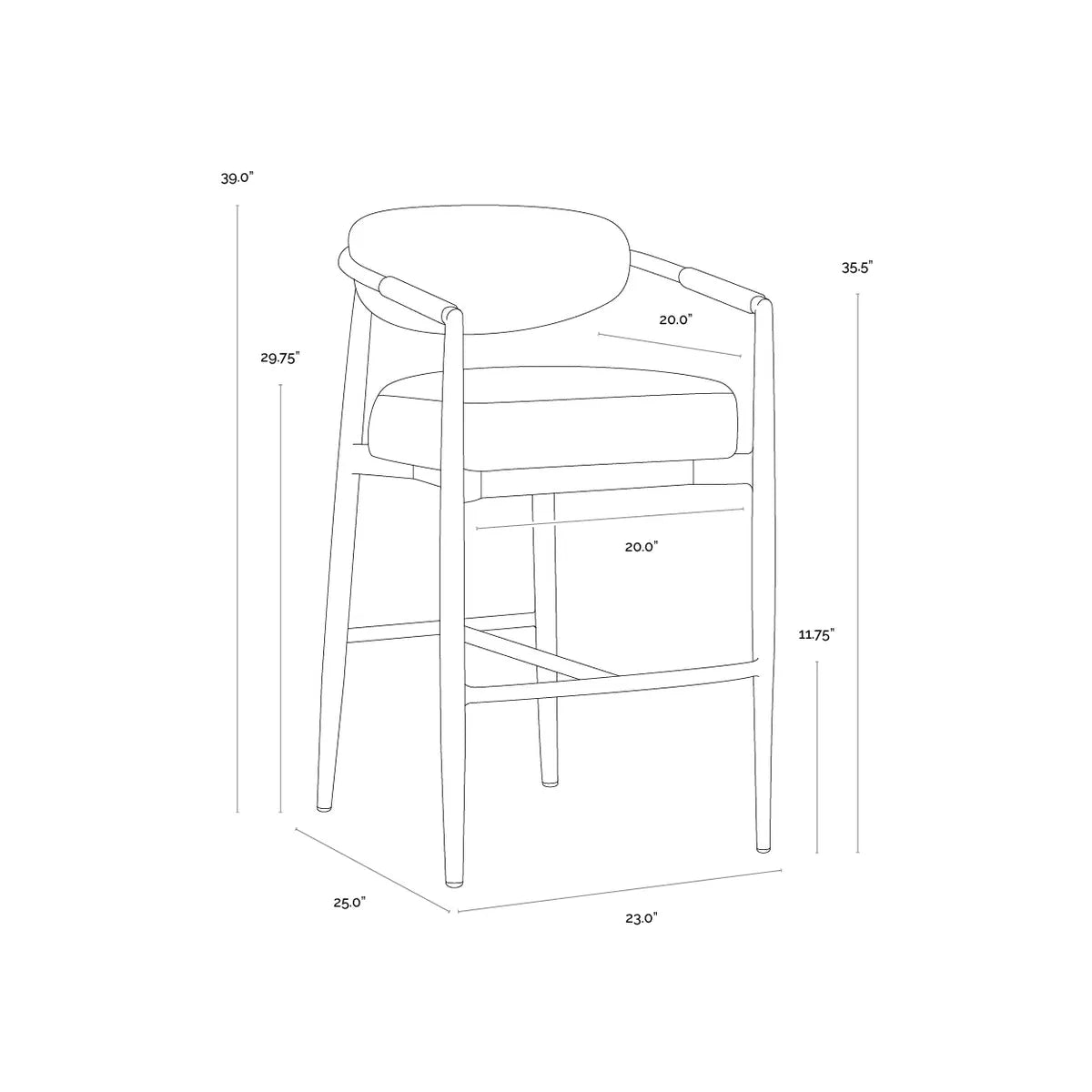Sunpan Marita Cream Barstool