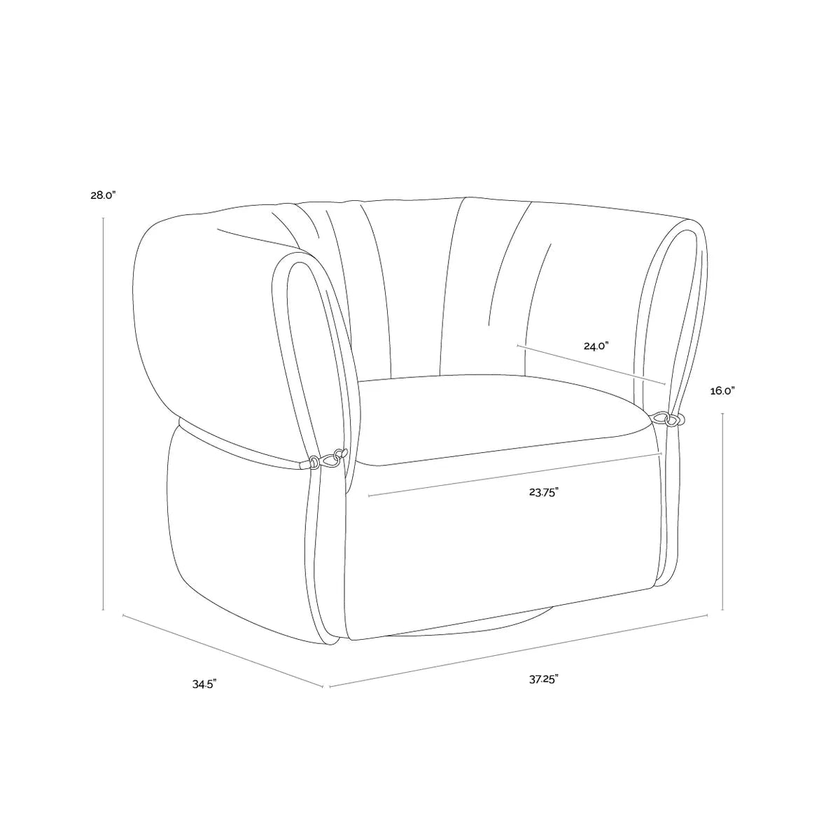 Sunpan Davisville Swivel Armchair