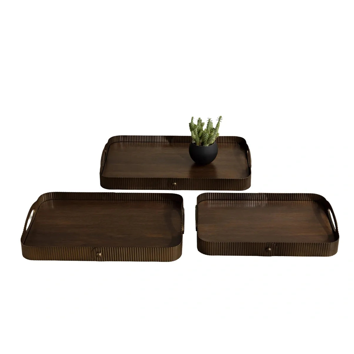 Sunpan Sumatra Tray- Set of 3