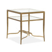 Magnussen Home Lorena Burnished Brass Rectangular End Table