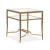 Magnussen Home Lorena Burnished Brass Rectangular End Table