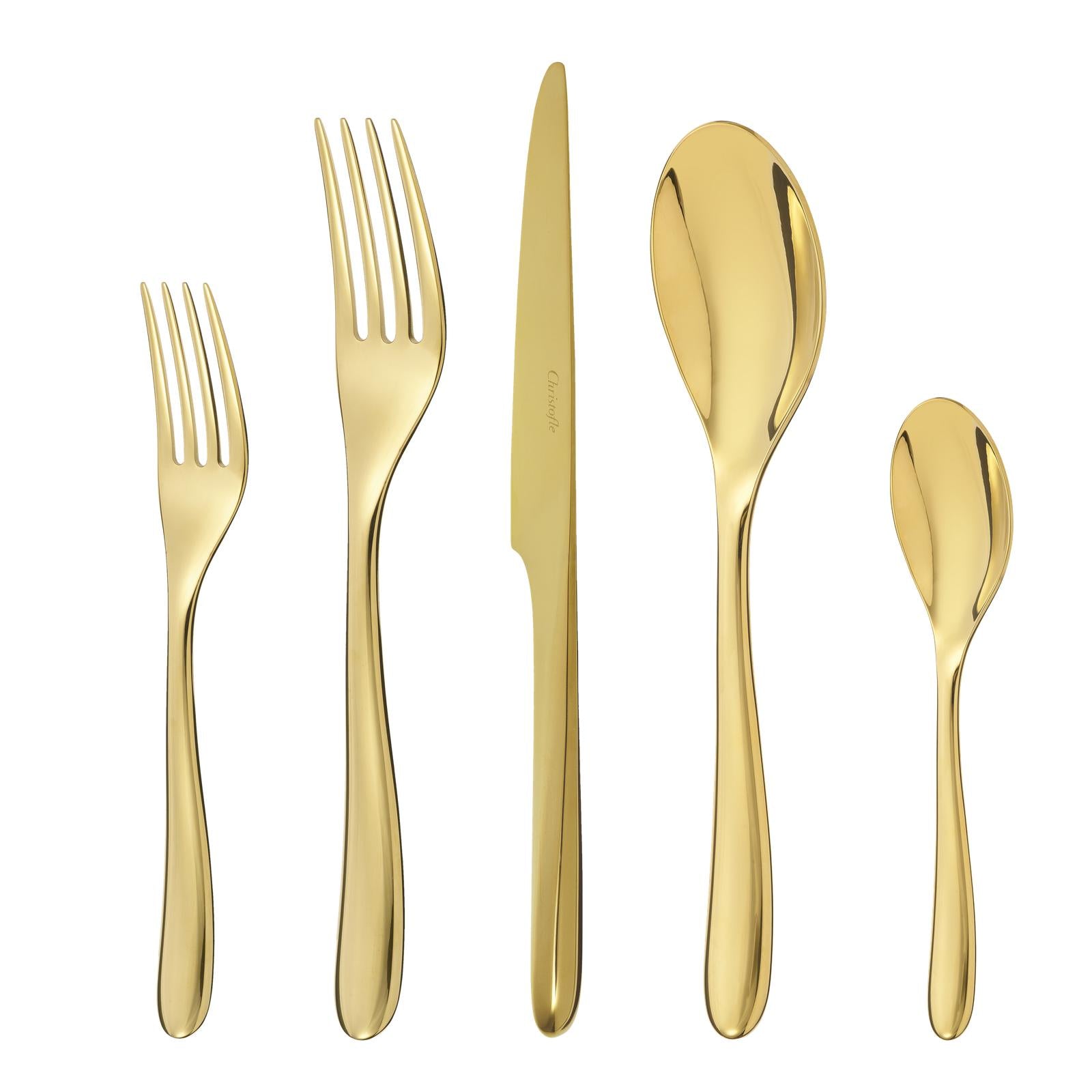 Christofle L'Ame de Christofle Stainless Steel- PVD 5-Piece Place Setting Gold
