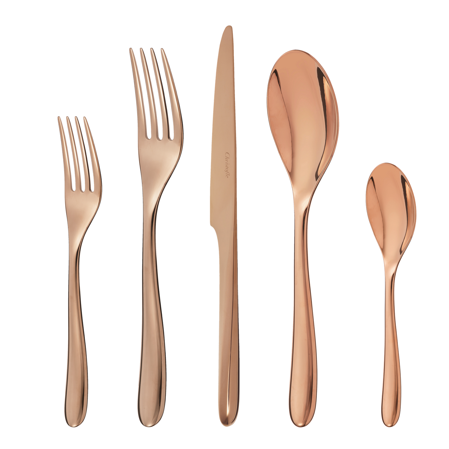Christofle L'Ame de Christofle Stainless Steel- PVD 5-Piece Place Setting Copper