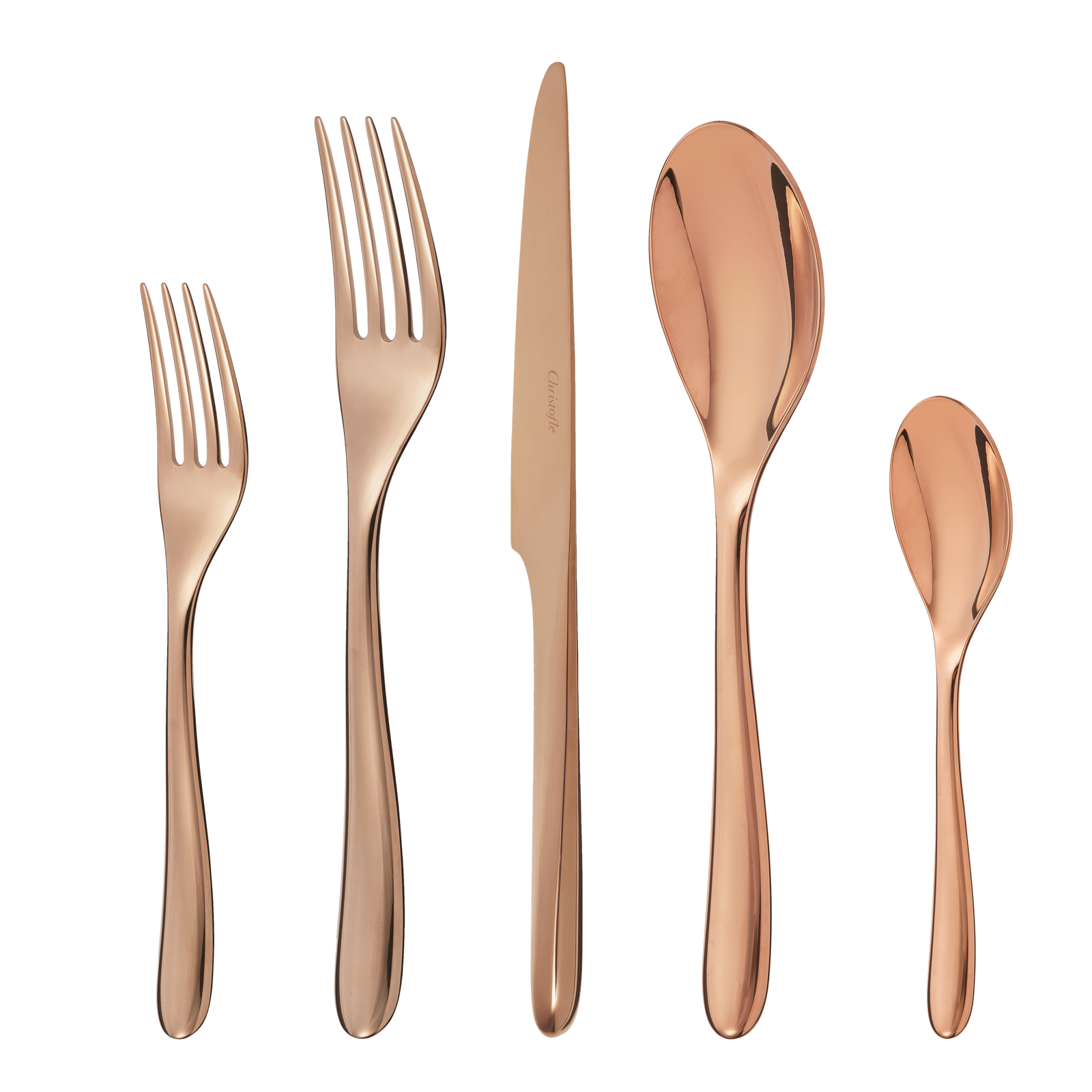 Christofle L'Ame de Christofle Stainless Steel- PVD 5-Piece Place Setting Copper