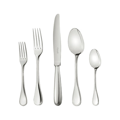 Christofle Steel Perles 5-Piece Stainless Steel Flatware Set
