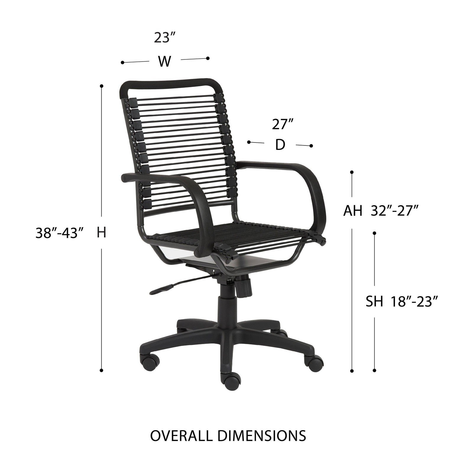 Euro Style Bungie High Back Office Chair