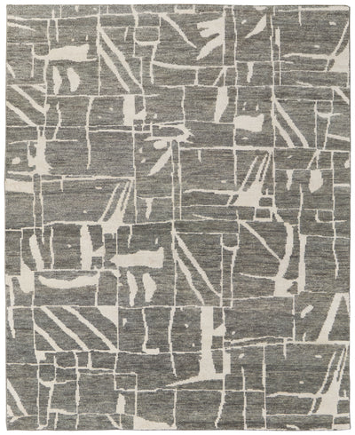 Feizy Sutton T6003 Rug in Pewter/Green
