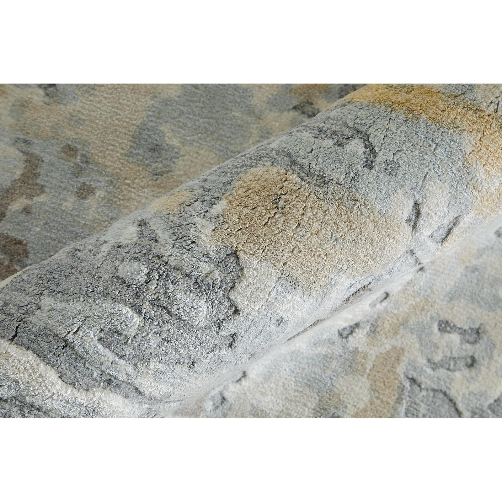 Feizy Braden 8A51F Modern Abstract Rug in Blue/Gray/Brown