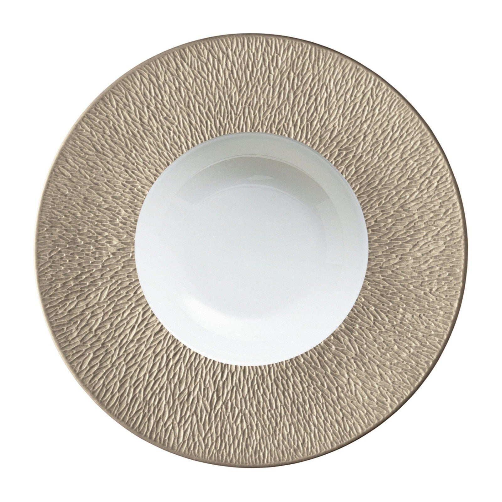 Raynaud Mineral Irise Rim Plate Deep With Engraved Rim