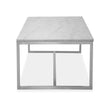 Magnussen Home Esme White Marble And Brushed Nickel Rectangular Cocktail Table