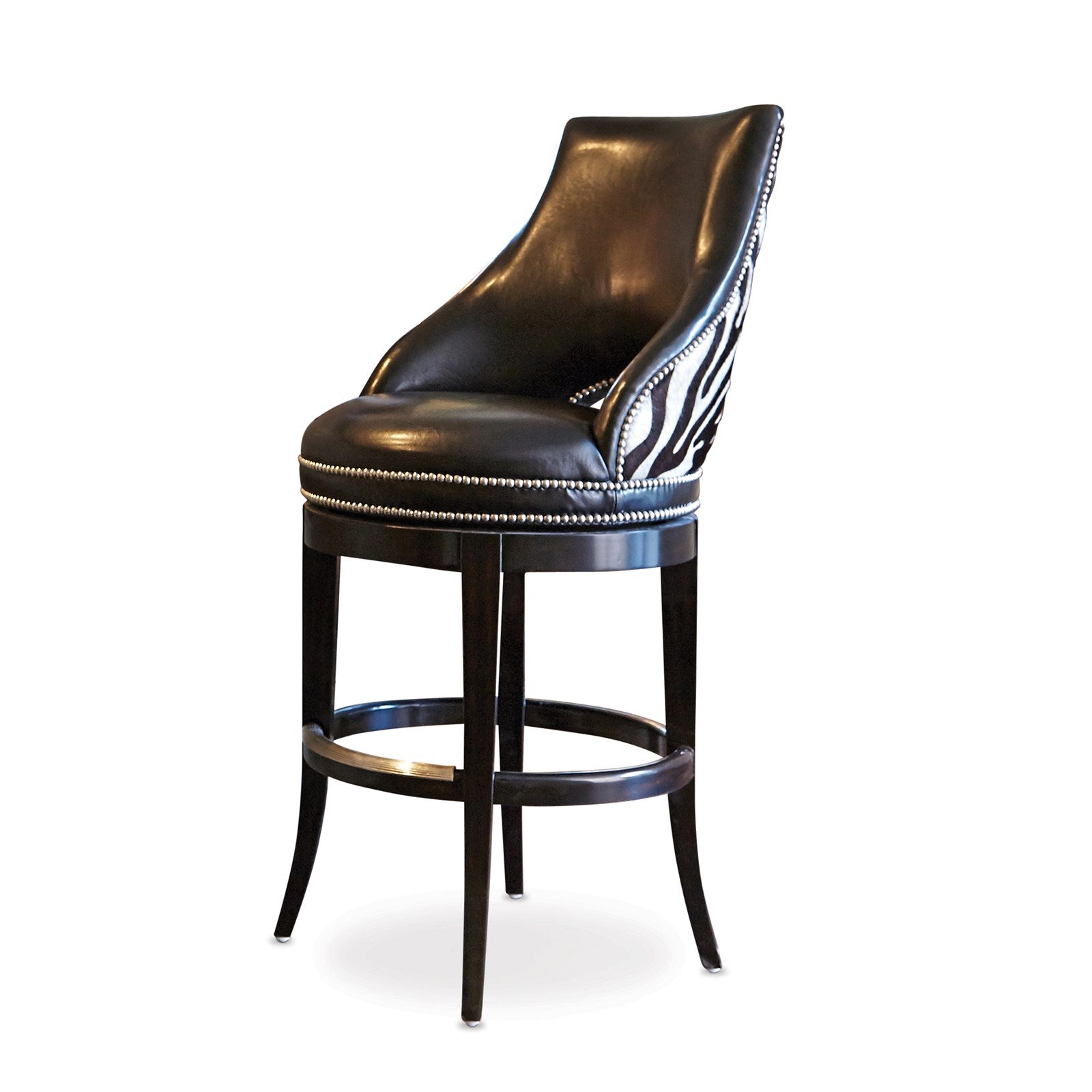 Ambella Zebrano Swivel Barstool