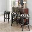 Ambella Zebrano Swivel Counter Stool - Backless