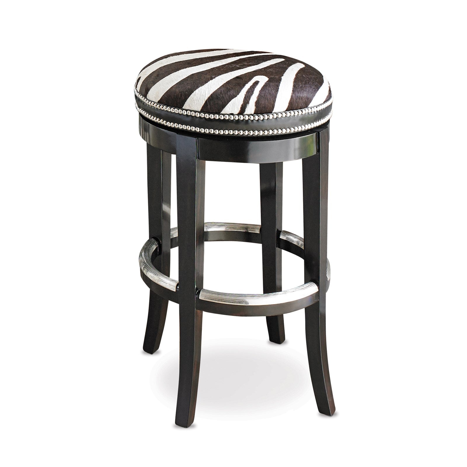 Ambella Zebrano Swivel Counter Stool - Backless