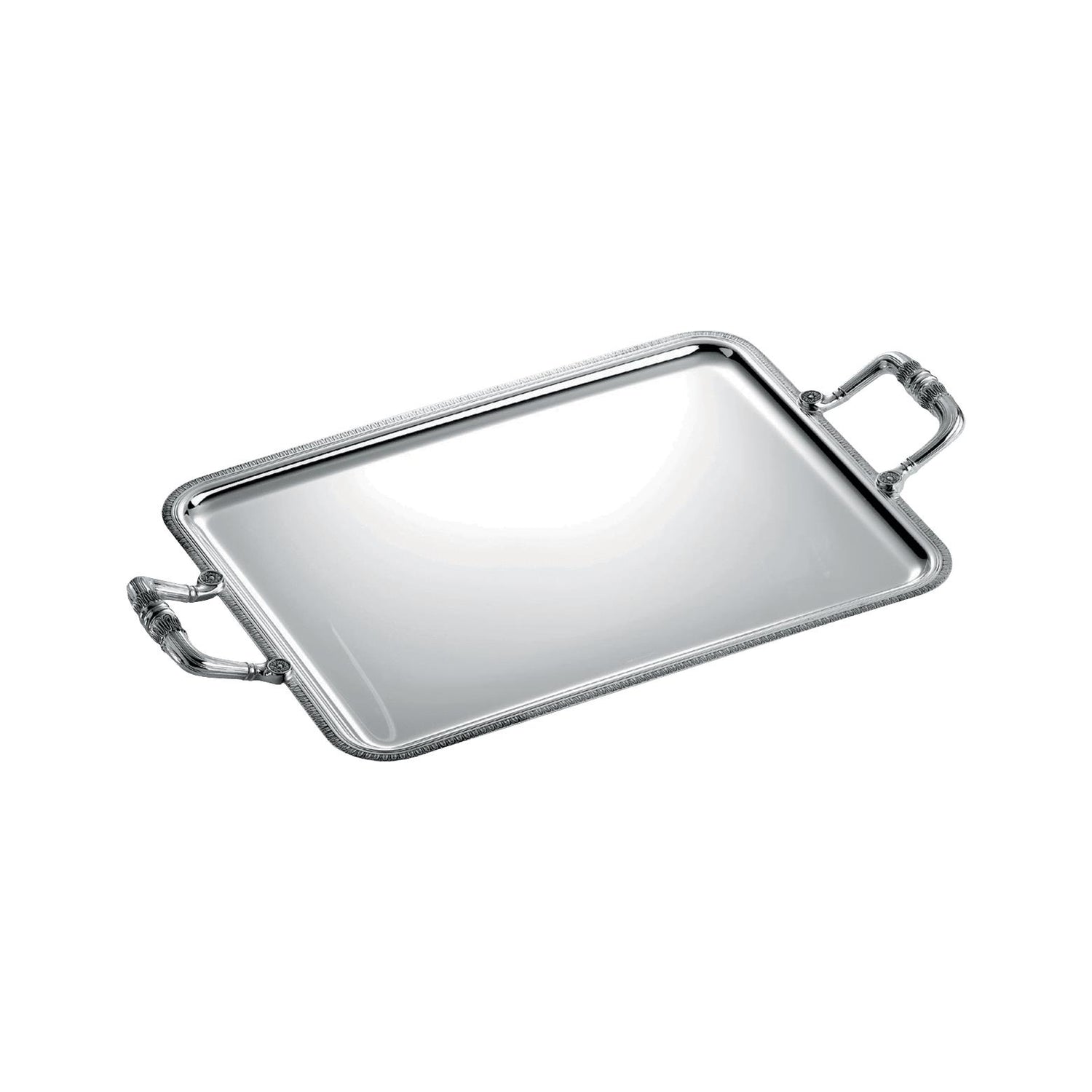 Christofle Malmaison Silver-Plated Rectangular Serving Tray with Handles