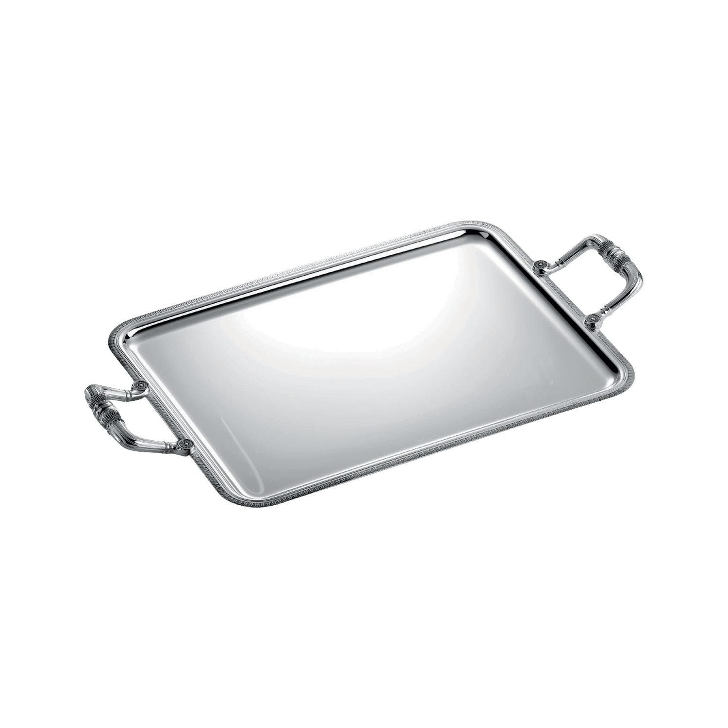Christofle Malmaison Silver-Plated Rectangular Serving Tray with Handles