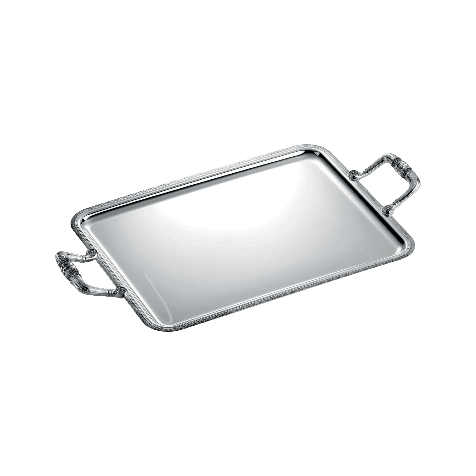 Christofle Malmaison Silver-Plated Rectangular Serving Tray with Handles