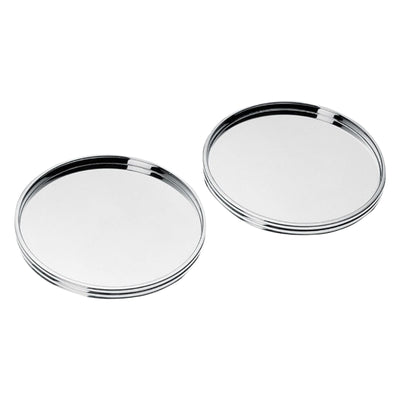 Christofle K+T Silver Plated 2 Glass Coasters