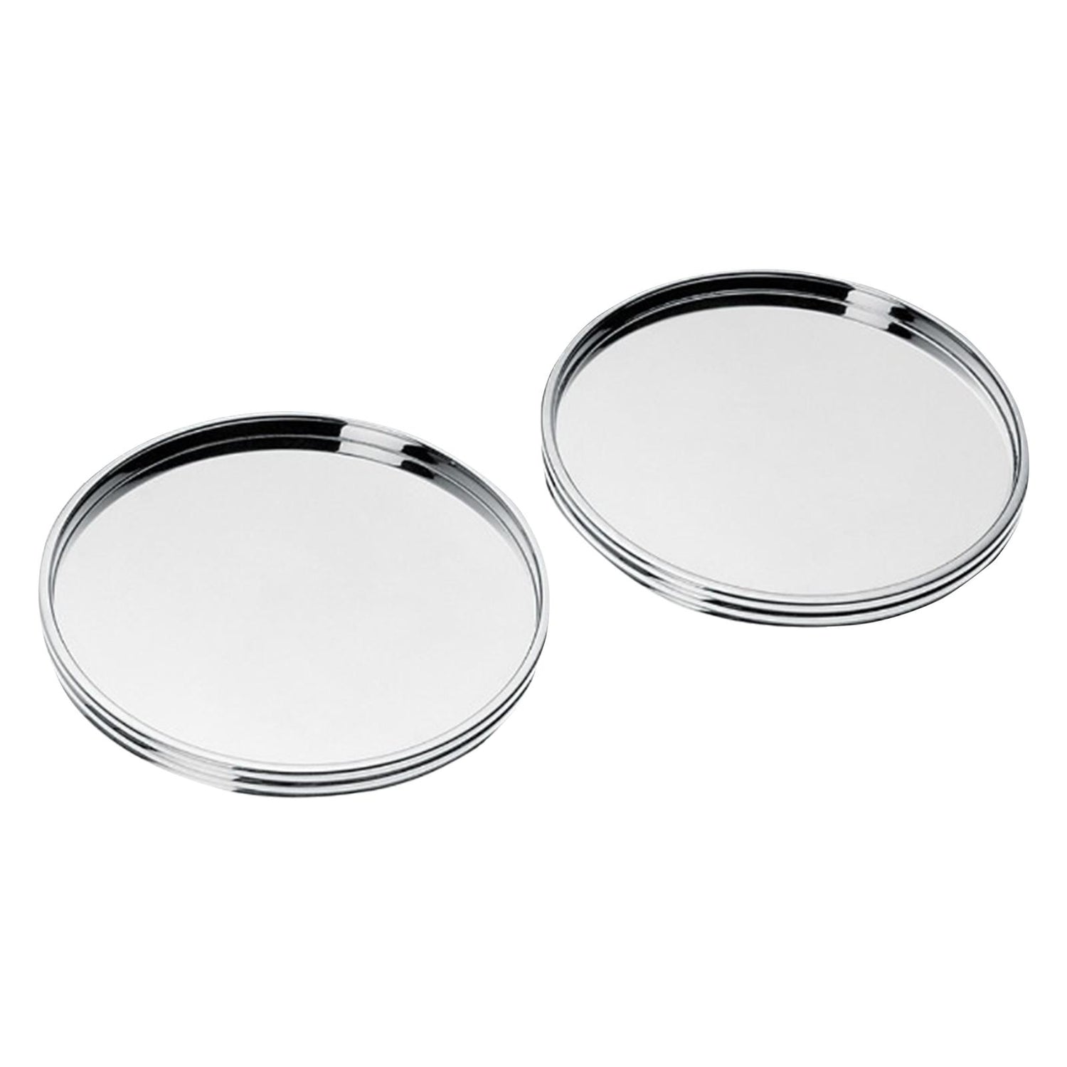 Christofle K+T Silver Plated 2 Glass Coasters