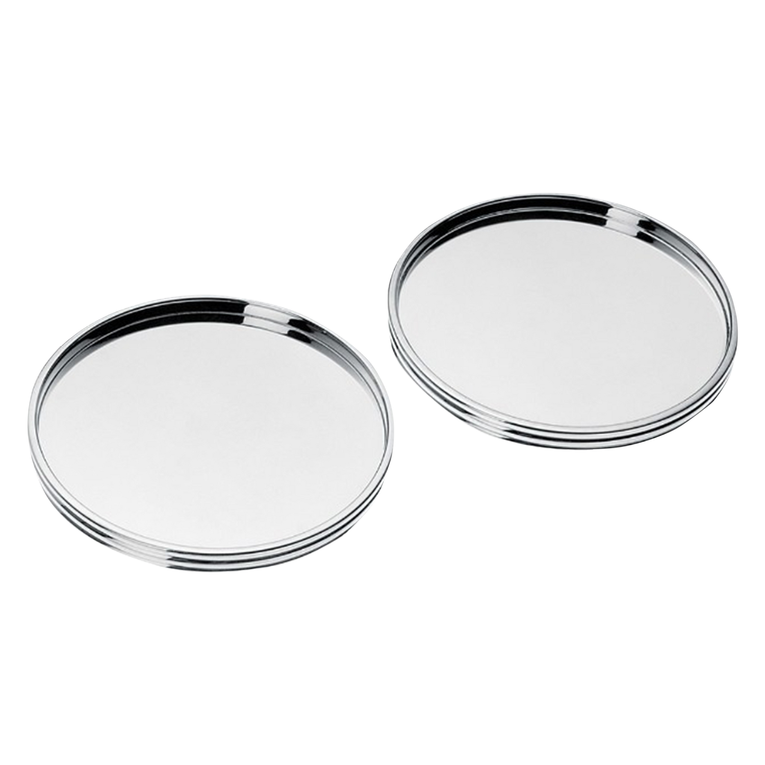 Christofle K+T Silver Plated 2 Glass Coasters