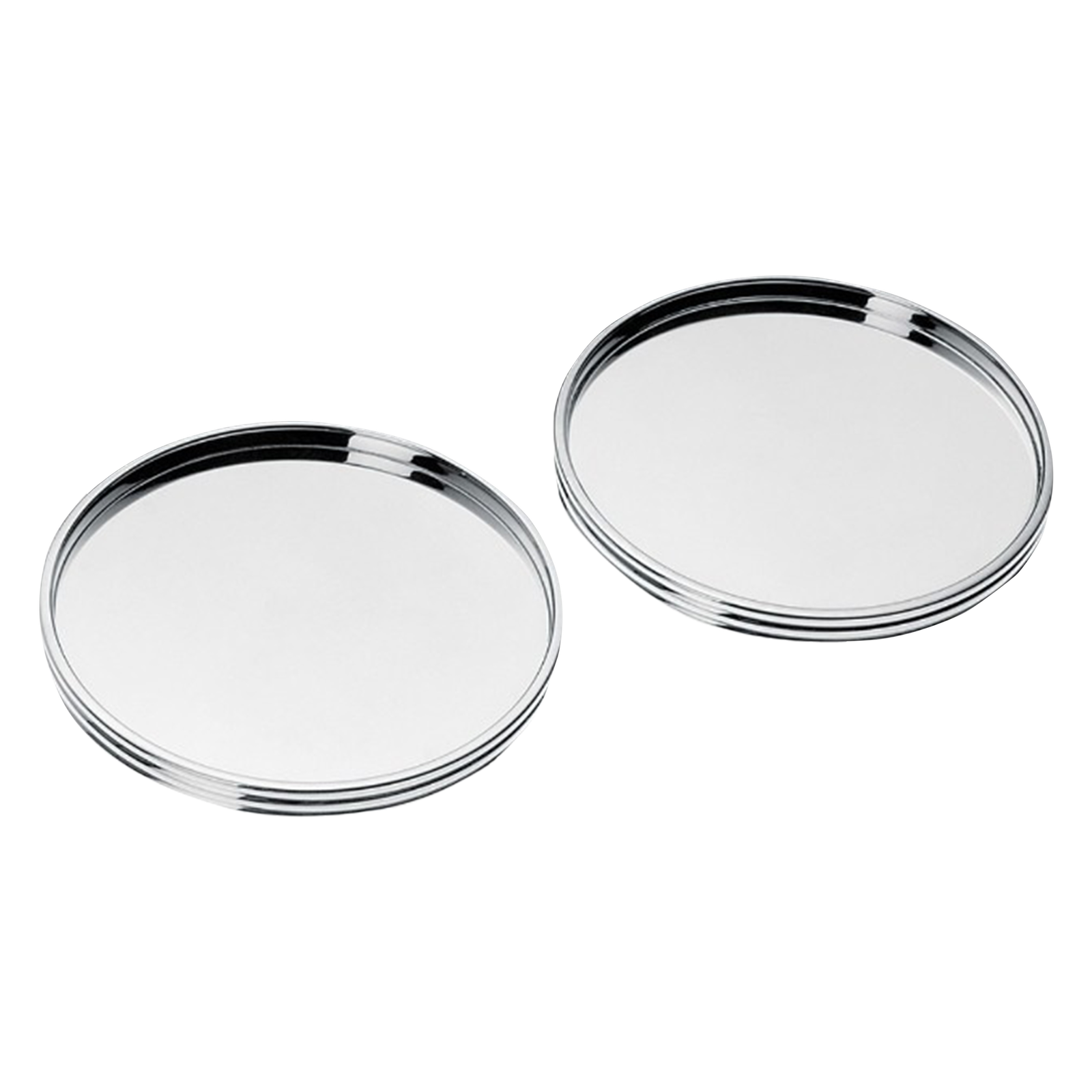Christofle K+T Silver Plated 2 Glass Coasters