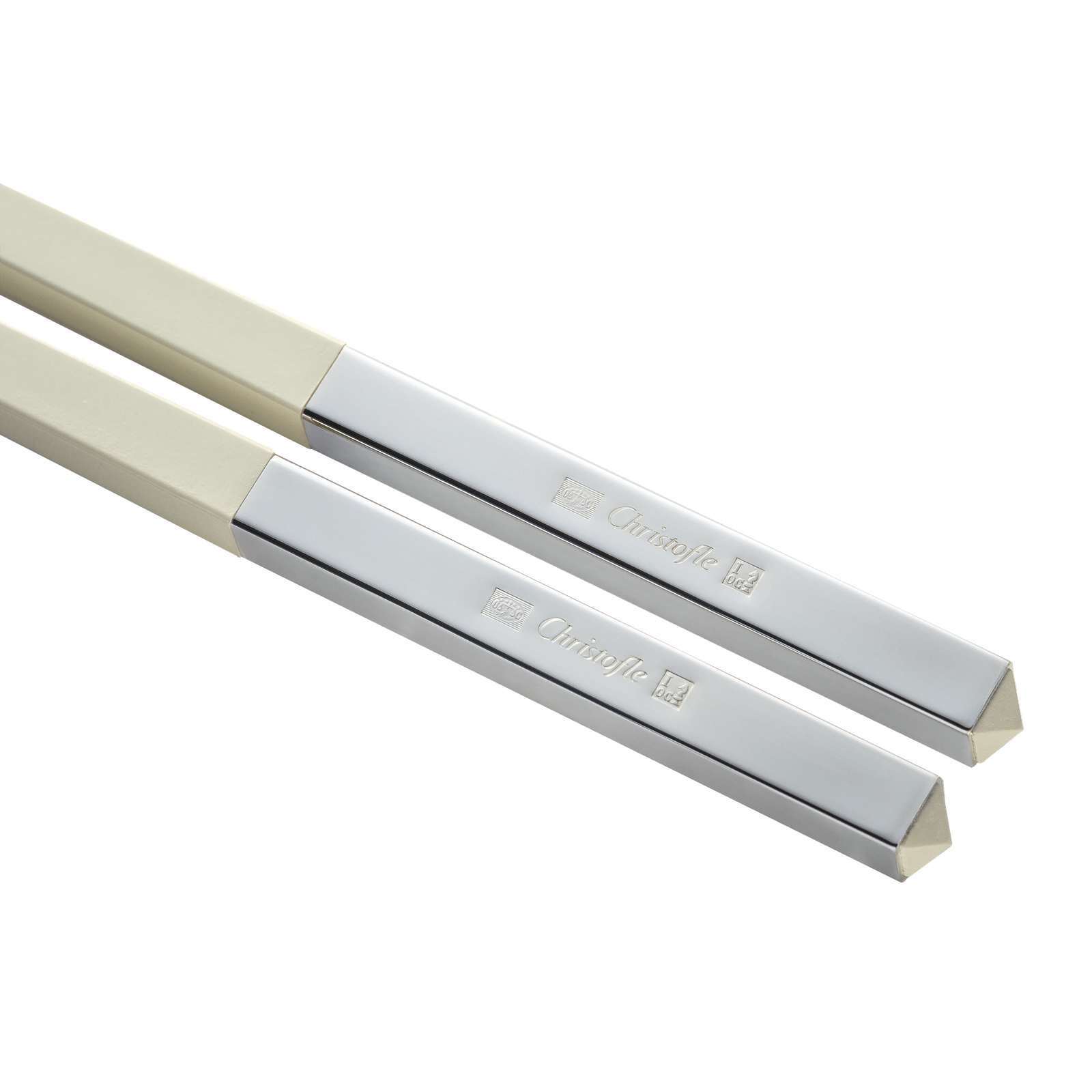 Christofle Uni Silver Plated Chinese Chopsticks And Chopstick Rests - Set of 2