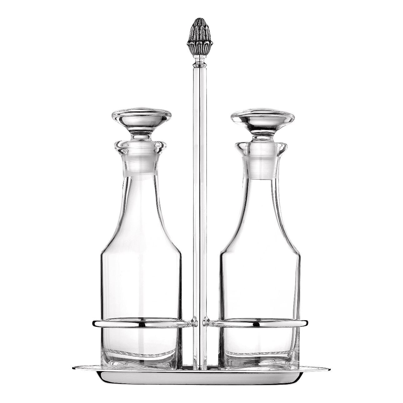 Christofle Malmaison Silver Plated Oil And Vinegar Cruet Set
