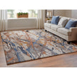 Feizy Gilmore 39MPF Modern Watercolor in Blue/Orange/Gray