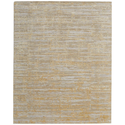 Feizy Eastfield 69FQF Modern Abstract Rug in Yellow/Ivory/Gold