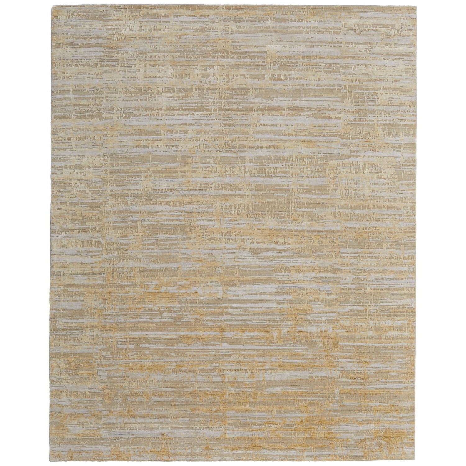 Feizy Eastfield 69FQF Modern Abstract Rug in Yellow/Ivory/Gold